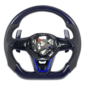 Volant en cuir pleine fleur compatible avec Volkswagen MK7 MK6 Golf7 Polo CC Jetta Tiguan <span class=keywords><strong>GTI</strong></span> R GTD GTS GTE GLI R-Line GOLF6 SCIROCCO - Product Image 3
