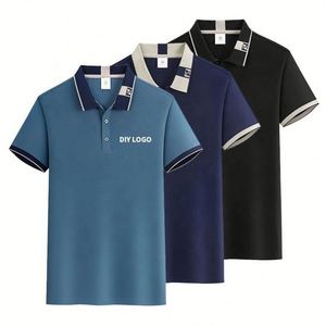 Sense of New Technology Popular Men's Polo <b>Shirts</b> Summer Ice Silk Fabric T <b>Shirts</b> Anti-Pilling With Custom Logo - Product Image 5