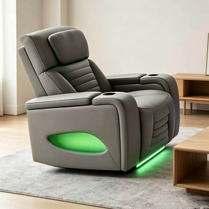 Canapé inclinable électrique en cuir écologique Frank, en promotion, avec chargeur sans fil, mobilier de salon pour home cinéma - Product Image 5