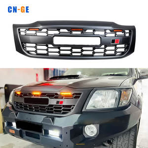 Accesorios Parrilla de ABS para Parachoques Delantero para Toyota Hilux <span class=keywords><strong>Vigo</strong></span> 2012-2014 Estilo GR Sport Negra con Luces LED - Product Image 1