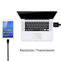 Red trenzada tipo C carga usb-c cable de datos de cargador rápido con cable micro/8pin de cola larga para iPhone