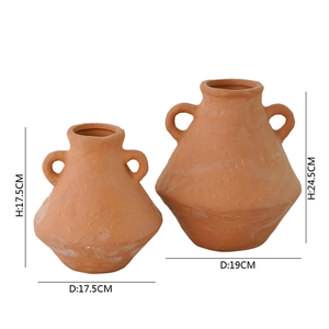Petit vase de poterie <span class=keywords><strong>en</strong></span> terre cuite et <span class=keywords><strong>en</strong></span> argile de style nordique antique décoration de table de mariage personnalisable unique pour le jardin intérieur - Product Image 6