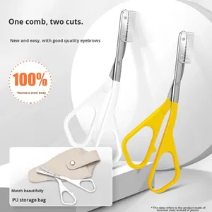 Ensemble de toilettage des <span class=keywords><strong>sourcils</strong></span> en acier inoxydable anti-rayures avec rasoir, <span class=keywords><strong>ciseaux</strong></span>, <span class=keywords><strong>peigne</strong></span> et <span class=keywords><strong>brosse</strong></span> - Conception portable - Product Image 2