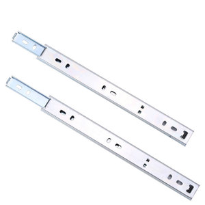 Correderas de cajón de dos secciones Leves, de acero laminado en frío y zincado, para cajones de muebles de escritorio. - Product Image 5