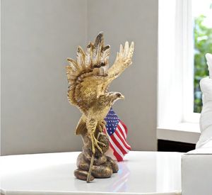 Custom Hars Gouden Adelaar Fiugurine Amerikaanse Vlag Adelaar Sculpturen - Product Image 6