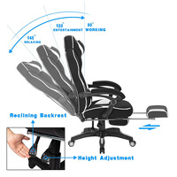 Chaise de jeu en cuir personnalisée 2026 la plus vendue, chaise d'ordinateur de course avec accoudoirs 2D, appui-tête massant, pivotant à 360 degrés, cadre métallique