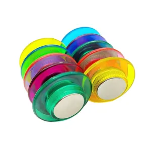 Couvercle en plastique magnétique personnalisé décoratif coloré bouton magnétique boutons magnétiques étanches pour tableau blanc