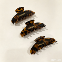 CHUJIAN Nouvelle Arrivée Écologique Vente en Gros Pinces à Cheveux Faits Main en Acétate Effet Écaille de Tortue, Pince Requin avec Logo Personnalisé