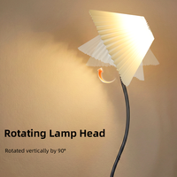 Lámpara de Pie LED de Estilo Nórdico Moderno con Pantalla de Cono de Madera Vintage para Dormitorio y Sala de Estar, Decoración de Lujo