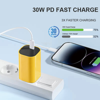 Chargeur mural portable 30W à charge rapide, norme européenne, nouveau, en matériau GAN