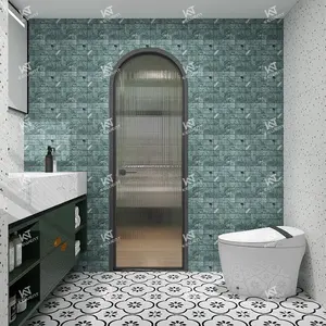 Mármore verde quadrado personalizado olhando mosaicos telhas para piscina telha de mosaico 24x24