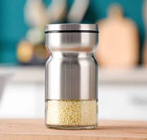 <span class=keywords><strong>Bouteille</strong></span> à épices en verre en acier inoxydable en forme de <span class=keywords><strong>sablier</strong></span>, récipient de stockage de sel et de poivre pour la cuisine, flacon à compartiments pour assaisonnements - Product Image 5