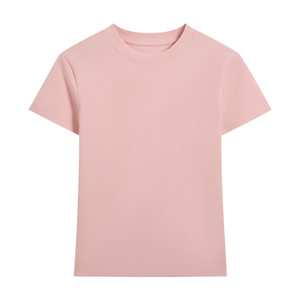 T-shirt à manches courtes et col rond pour femme, haut en pur coton doux et confortable - Product Image 4