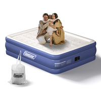 Lit simple surélevé avec matelas à pompe intégré Matelas gonflable automatique Matelas pneumatique