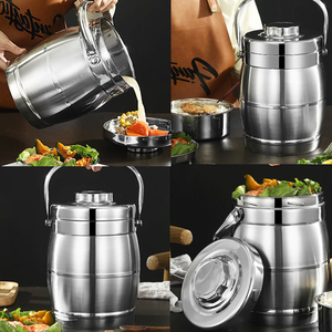 Lussuoso Contenitore Termico in Acciaio Inox da 2L-10L, Thermos per Alimenti, <span class=keywords><strong>Set</strong></span> Portapranzo Termico per Esterni - Product Image 4