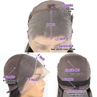 Peluca Corta de Cabello Humano Virgen Brasileño Rizado y Ondulado, con Frente de Encaje HD, Pelucas Bob para Mujer