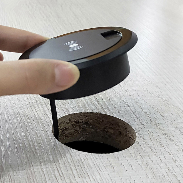 15W Fast Charging Embedded Under Table Desk Wireless Charger for Furniture Hotel Bedroom Office Sofa Etc.