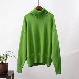 <span class=keywords><strong>Pull</strong></span> <span class=keywords><strong>vintage</strong></span> à col roulé uni, tissé à la main, épais, coupe ample, automne-hiver 2025, style européen et américain - Product Image 1