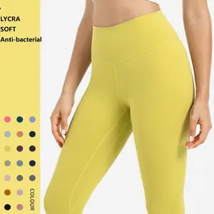 Women'S Gym Pants Customized 22 Color Gym Legging Butter Lici Fit Korean Pole Dance Fashion Long Yoga Pant Crotch Basic Leggings