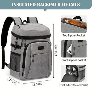 Sac à dos isotherme souple et imperméable pour pique-nique, plage, voyage, style de vie en plein air, sac à lunch thermique, glacière à bière – Grande Vente - Product Image 4
