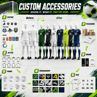 Schnelle Lieferung Fußballtrikot mit Nummern-Druck Teamwear Sublimations-Kit Uniform Großhandel Sportbekleidung Shirts Fußballbekleidung