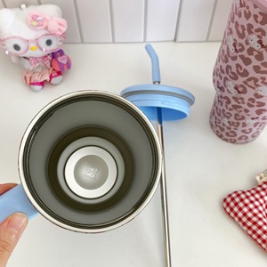 卡通图案 40 盎司 猫印花保温杯 儿童水瓶 水杯 带手柄 保温杯 节日礼物 - Product Image 5