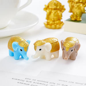 Sculpture miniature en résine de dieu éléphant indien faite à la main, mini figurine dorée du Seigneur Ganesha, ornements pour la <span class=keywords><strong>d</strong></span>écoration de la maison, du jardin et de la voiture - Product Image 5