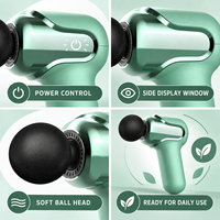 Mini pistolet de massage portable avec écran LCD, masseur musculaire profond rechargeable, pistolet de percussion électrique professionnel pour fascias