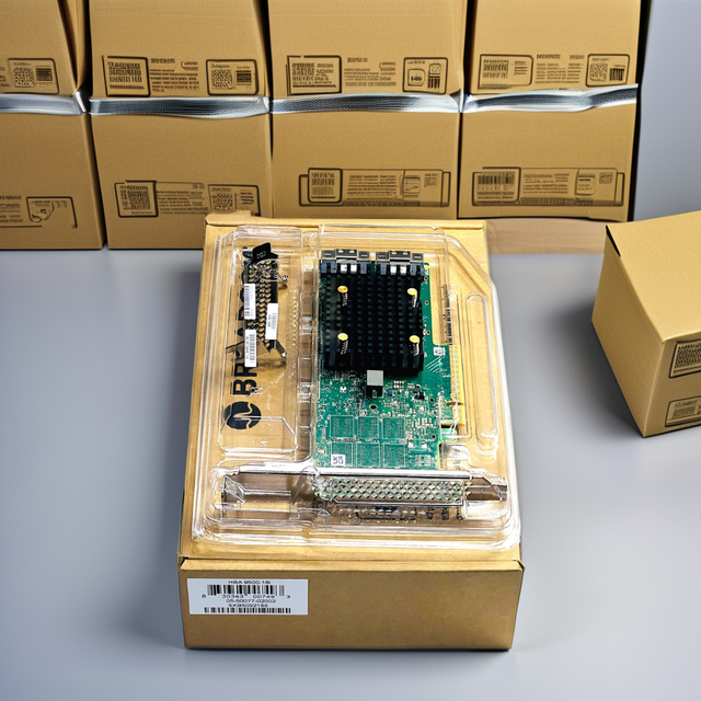 Broadcom 9500-16i HBA Tri-Mode Storage Adapter Network Card 18awg Wire Gauge in Stock