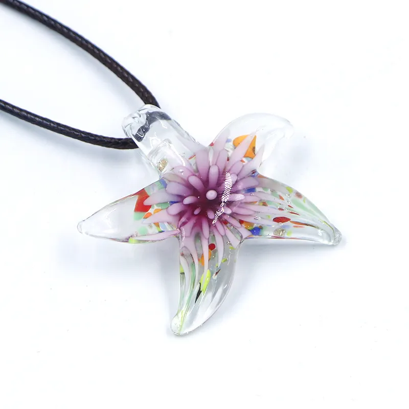 Sieraden Ketting Maken Lampwerk Glas Bloem Binnen Zeester Hanger