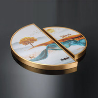 Cadre photo métallique demi-cercle en alliage d'aluminium pour peinture miroir
