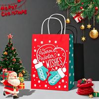 Nouveauté - Sac cadeau en papier kraft de Noël - Emballage en papier idéal pour les cadeaux surprise et les souvenirs de vacances - Vente en gros
