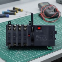 Interruptor de Transferencia Automática (ATS) de Doble Potencia, 16A 3P 63A, 2 Fases, Tipo PC, 230V, YCQ9, IP20, Tiempo de Transferencia <6ms, Transición Abierta