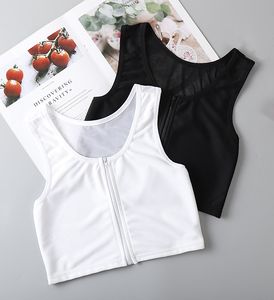 Haut de compression transgenre à fermeture éclair frontale, respirant et écologique, pour transgenres et tomboys - Product Image 5