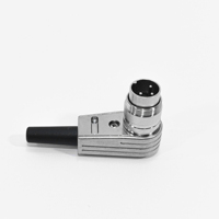 Connecteurs M16 DIN aérospatiaux IP40 mâles, coudés, 3-8 broches, plaqués argent, 5A 250V, compatibles Amphenol C091
