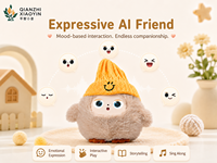 Juguete de Peluche Inteligente con IA, Clonación de Voz en Más de 50 Idiomas, Ojos LED con Expresiones, WiFi, Recargable, Unisex, Regalo de Cumpleaños y Navidad para Niños, en Caja