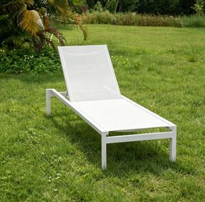 Chaise longue de jardin en aluminium à prix réduit, idéale pour la piscine et la plage, avec dossier réglable - Product Image 6