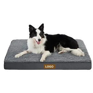 Hot Selling Luxury Waterproof Memory Foam Orthopedic Removable Washable Cover Dog Bed For Pet