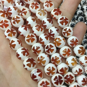 2019 di trasporto del Nuovo Naturale Della Pietra Preziosa Dzi Tallone Agata Matt Glassato Barile Tibetano Perle Tonde Forma Ovale Per Gioielli FAI DA TE Che Fanno - Product Image 5