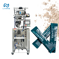 Machine de remplissage et de dosage automatique à grande vitesse pour sachets de poudre de superaliments et de nutraceutiques, avec système PLC et servomoteur, 10g 20g
