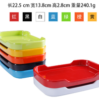 Assiettes rectangulaires en plastique et mélamine de haute qualité, incassables et colorées pour barbecue et Restaurant