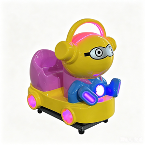 <span class=keywords><strong>Coche</strong></span> Balancín de Fibra de Vidrio con Diseño de <span class=keywords><strong>Minion</strong></span>, Juego Mecánico Infantil Operado con Monedas y Luces LED - Product Image 4