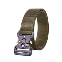 Sabuk nilon gesper ular, sabuk seragam olahraga luar ruangan, laki-laki, gesper ular nilon 3.8cm, berburu, Hiking, sabuk nilon pria