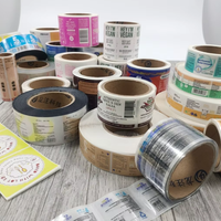 Autocollants adhésifs en PP avec logo personnalisé OEM, rouleaux d'étiquettes en vinyle imperméables et écologiques pour l'emballage de produits de luxe