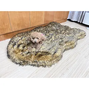 Yangyangpet – lit de luxe en fausse fourrure pour chien, tapis orthopédique en mousse à mémoire de forme