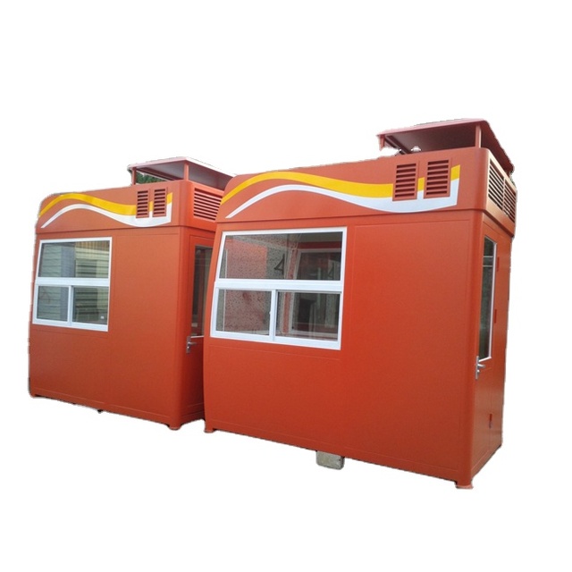 Customized Outdoor Fiberglass Kiosk Low-Cost Movable Guard House Traditional Design Steel Structure Booth Hospital Use