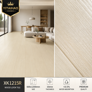 Carreaux de sol et de mur en porcelaine à grain de bois moderne 600x1200mm, résistants à l'usure, pour salle de bain et villa - Product Image 1