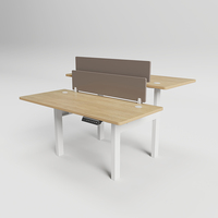 Poste de travail du personnel électrique réglable en hauteur Bureau à double moteur Bureau debout Table d'ordinateur Structure de cadre en métal