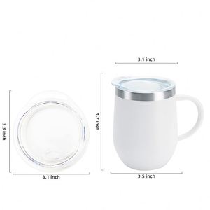 Mug isotherme en acier inoxydable avec poignée, 12 oz - Product Image 6
