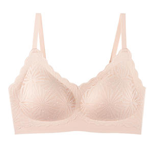 <span class=keywords><strong>Bra</strong></span> rajut wanita, dapat disesuaikan ukuran Plus <span class=keywords><strong>Bra</strong></span> spandeks lembut mulus sederhana kawat bebas bunga rajutan renda gratis pengiriman - Product Image 1